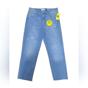 Black Daisy Hi-rise Straight Crop